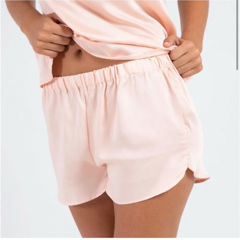 NEW Ettitude S Cloud Pink 100% Clean Bamboo Shortie Shorts‎ Lingerie PJ Lounge